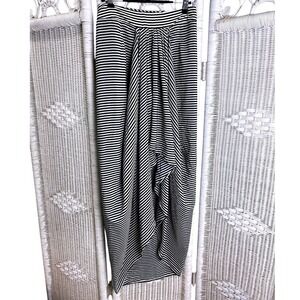 Lovers + Friends x‎ Because I'm Addicted Striped Maxi Hi-Lo Skirt Navy Cream S